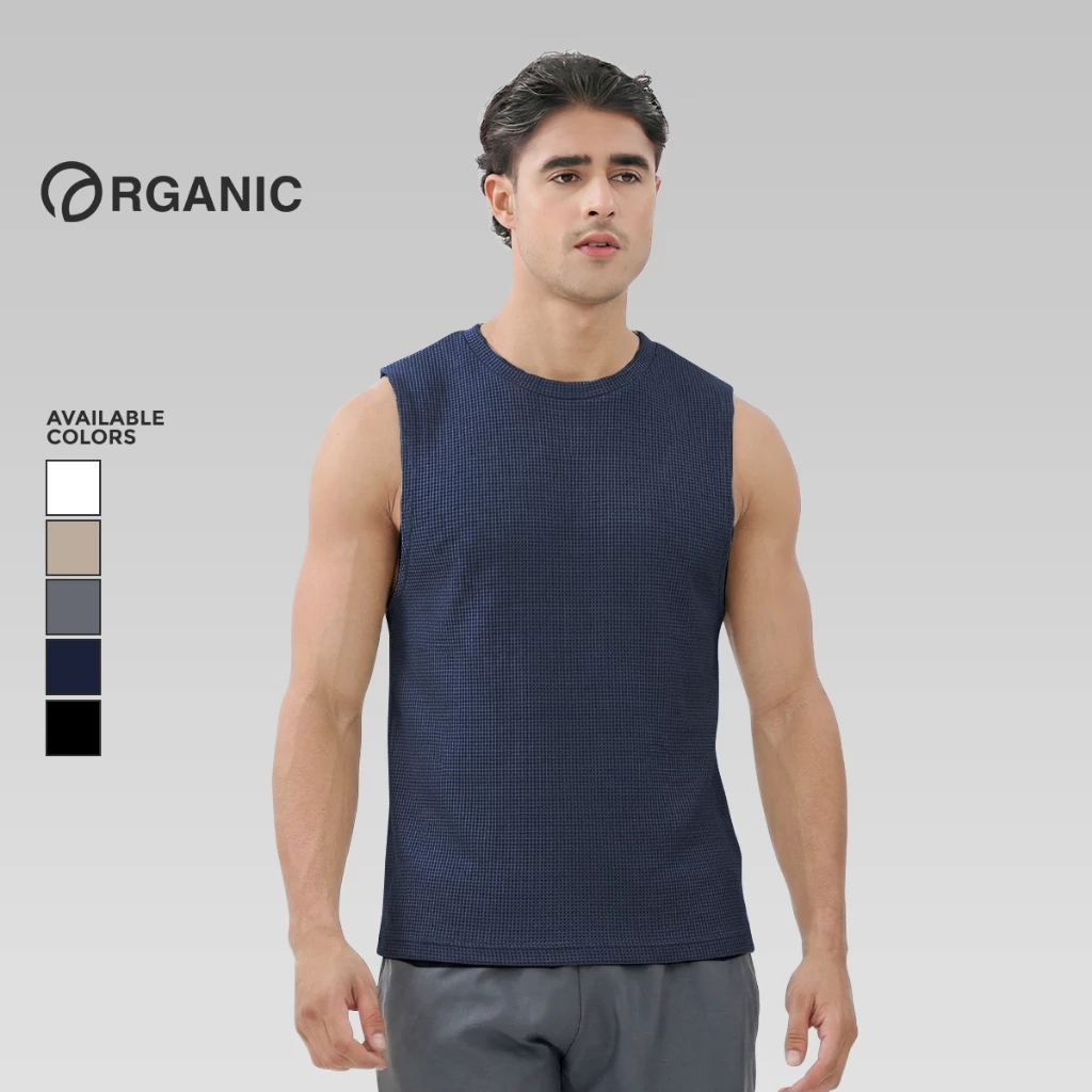 66% OFF Organic Waffle Muscle Tee Sando for Men Sleeveles Shirt Sando for Men Cotton Gym Sando Unisex