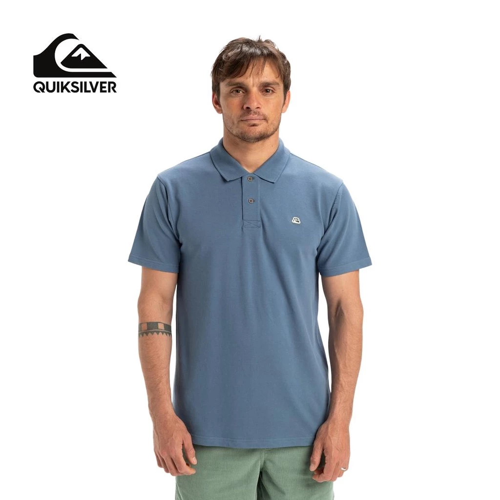 57% OFF Quiksilver Dna Polo Blue Mens Short Sleeves Polo