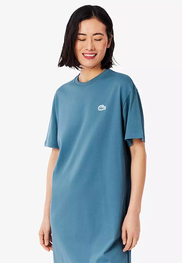 40% OFF Lacoste Oversized Cotton Jersey T-shirt Dress