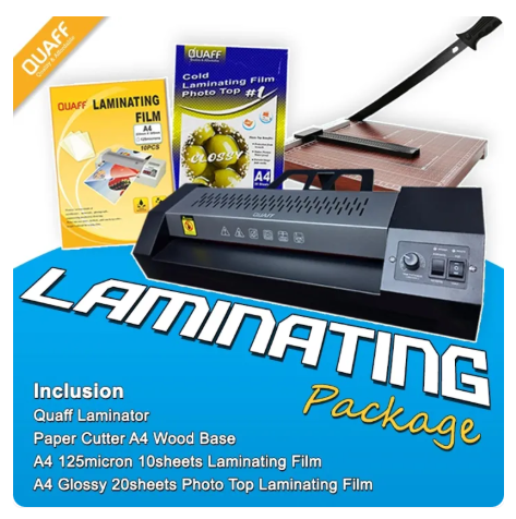 46% OFF Promo Bundle - QUAFF Metal Laminator 320mm A3 Size Hot and Cold Laminating Machine and Paper Cutter