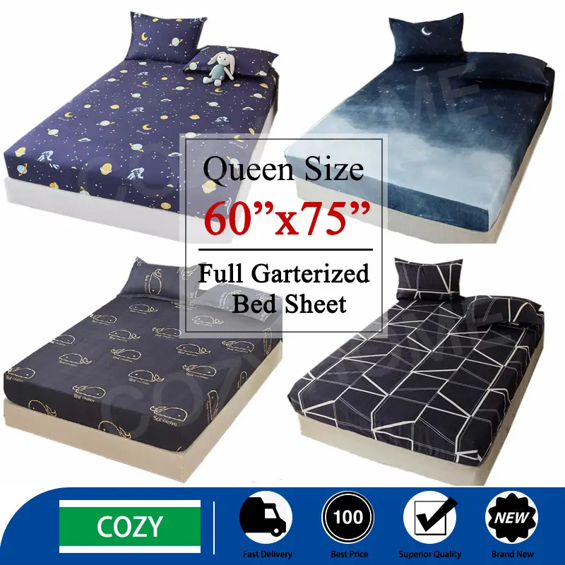 6% OFF New Arrival Queen Size Fully Garterized Bedsheet Queen Size 60 x75 inch fitted sheet NO Pillowcase