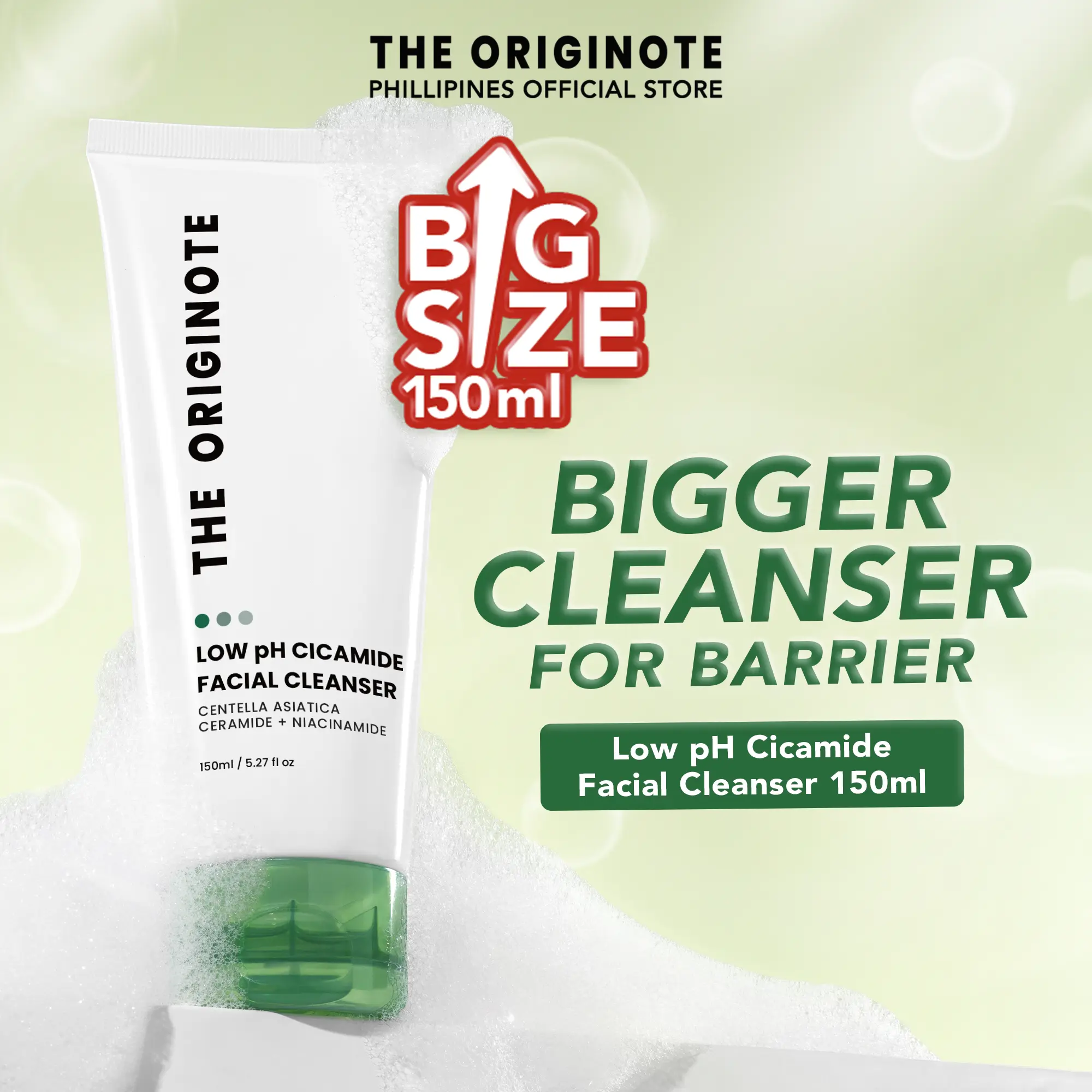 37% OFF  [BIGGER SIZE] The Originote Cicamide Facial Cleanser – Low pH Facial Wash with Ceramide, Niacinamide & Centella for Sensitive, Acne-Prone, and Oily Skin. Deeply Cleanses, Brightens, Soothes & Hydrates Without Drying