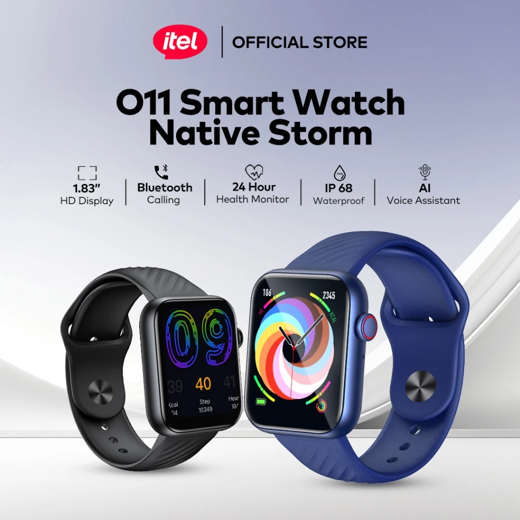 49% OFF itel O11 Smart Watch Quby Edition | 1.83"Screen | Health Monitor | 30Days Battery Life | IP68