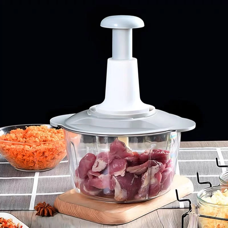 35% OFF S9 High Quality 1.5L 3in1 Manual Food Chopper Blender For Garlic Meats Vegetable Fruits Nuts Onions Baby Food Hand power Mincer Mixer Egg Beater