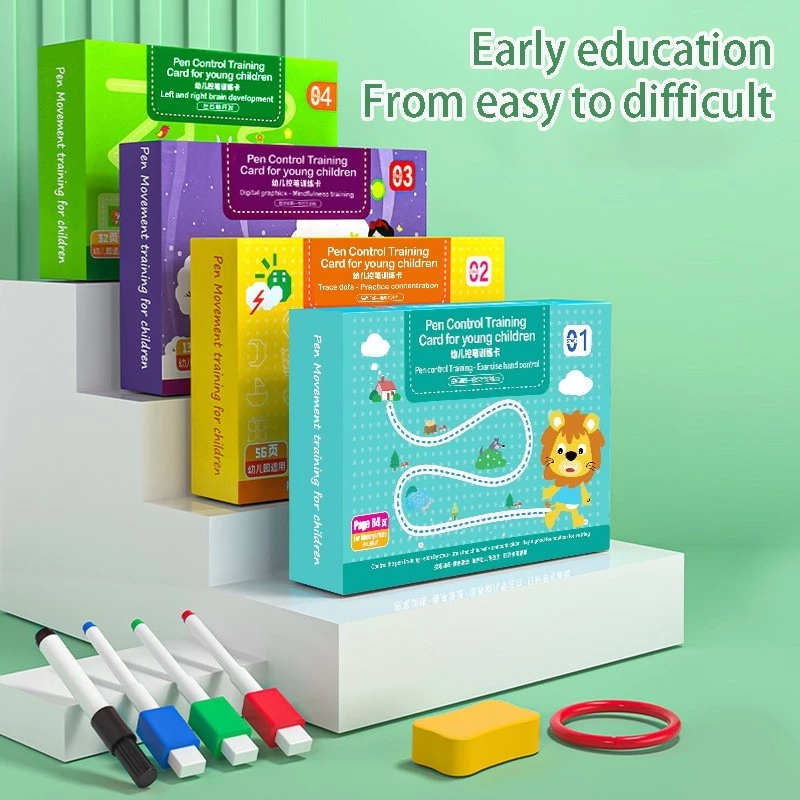 24% OFF ENMY Tracing Workbook For Kids Training Coloring Book Erasable Writing Pen Control Training Book