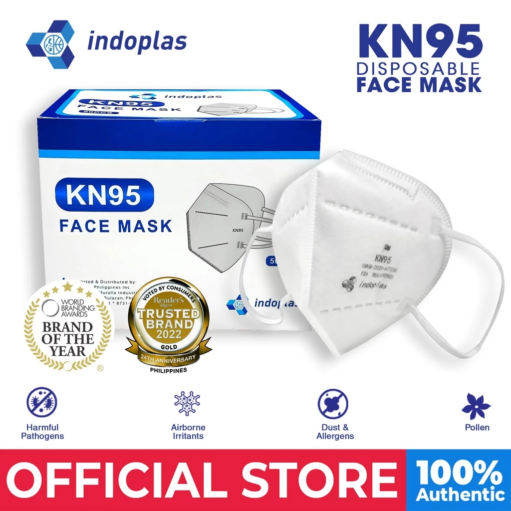 95% OFF Indoplas KN95 Disposable Face Mask 50's