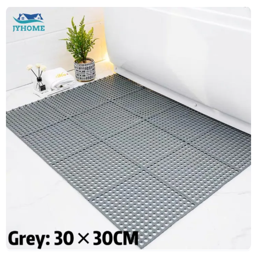 78% OFF JYHOME Bath Mat Square PVC Waterproof Mat Bathroom Anti-Skid and Leak Proof DIY Bathroom Floor Shower Mat