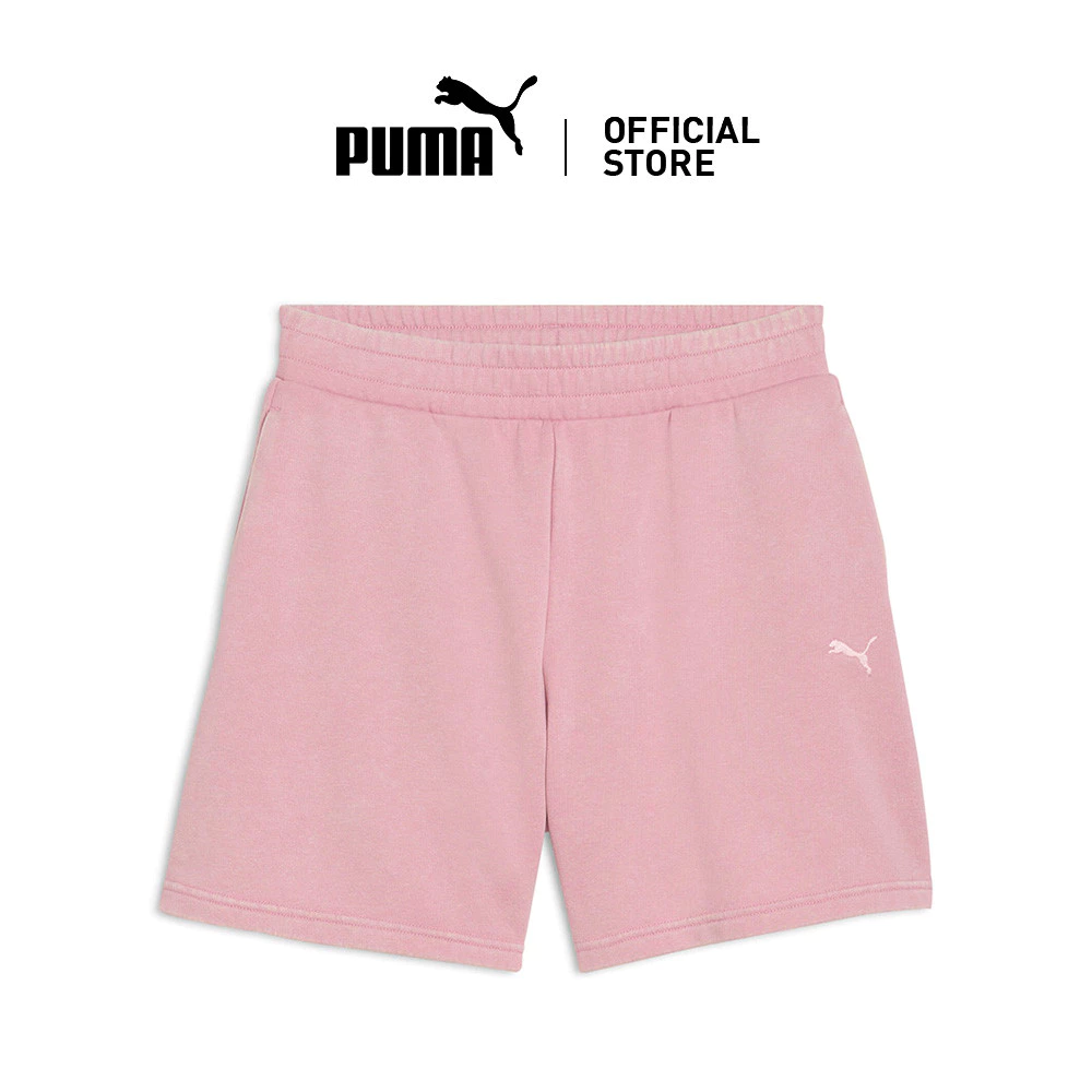 40% OFF PUMA Essentials Wash High-Waist 5" Shorts Women (Pink)
