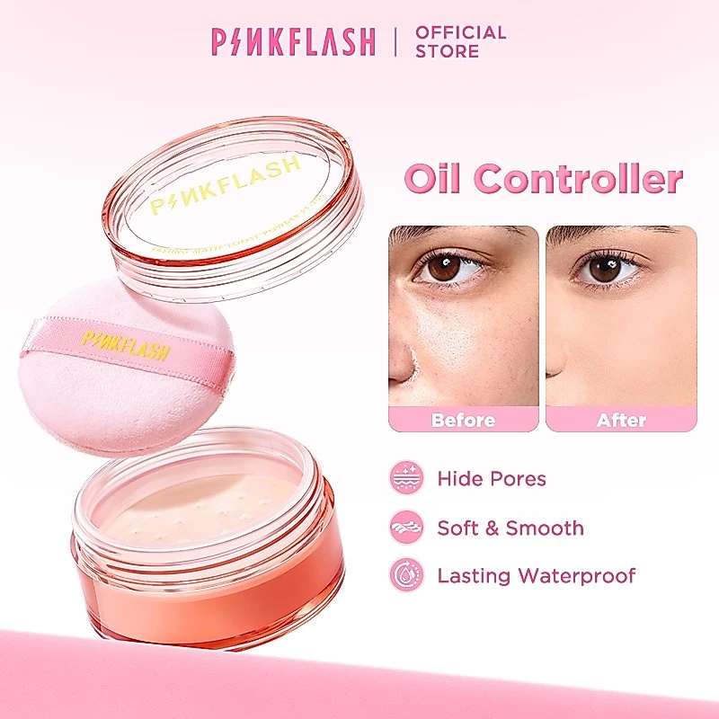 75% OFF PINKFLASH OhMySelf Loose Setting Powder Oil Control Matte Lightweight Translucent Soft Waterproof Lasting All Day Cruelty-Free