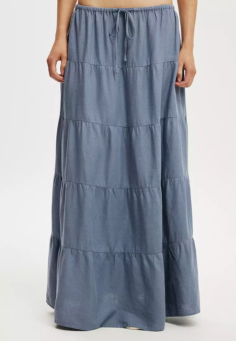 55% OFF Cotton On Haven Multi Tiered Maxi Skirt