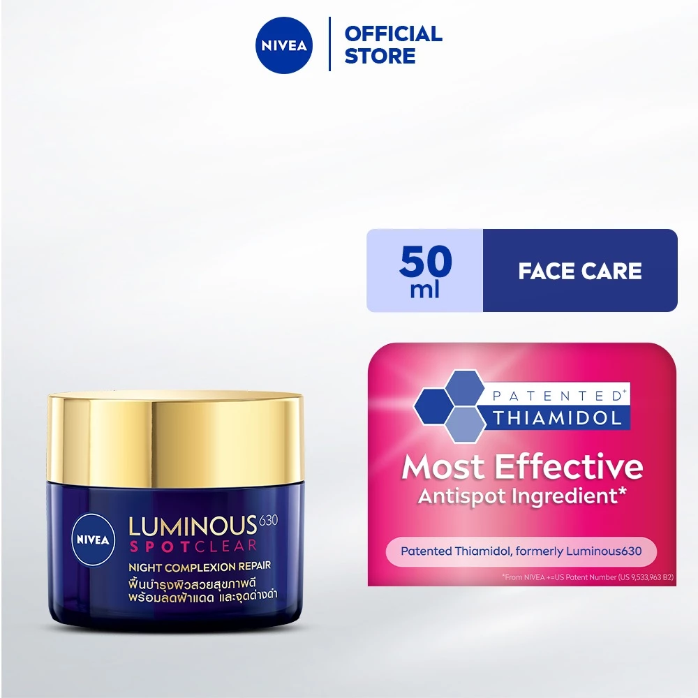 20% OFF NIVEA Face Care Luminous 630 Spotclear Night Repair Facial Moisturizer Cream, dark spot remover 50ml