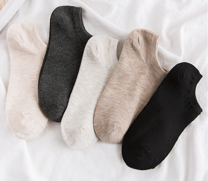 13% OFF Haus Hana 5pairs Multicolored Solid Ankle Socks
