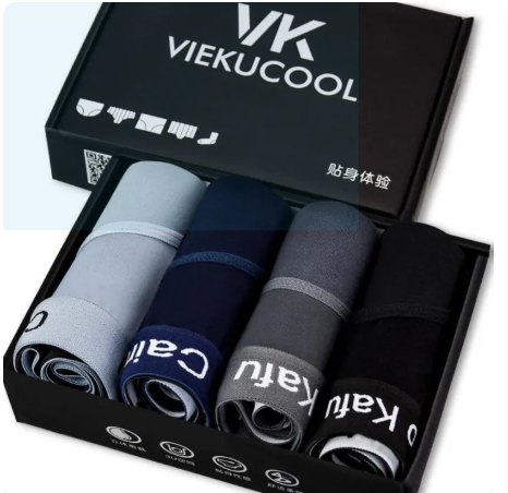 73% OFF Men Briefs Cotton High-Quality Fashion Multi-Color L-5XL 4 PCS