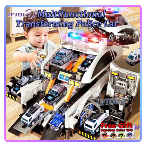 54% OFF IFIOLY Extra Large Children's Track Car Large Transforming Engineering Vehicle Police Car Alloy Toy Car Toy
