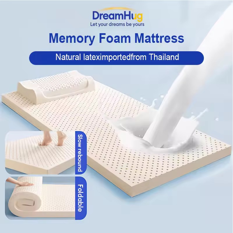 70% OFF DreamHug Memory Foam Mattress Single/Twin/Double/Queen/King size Optional Bed Mattress Foam Bed Family Size Foldable Latex Matress
