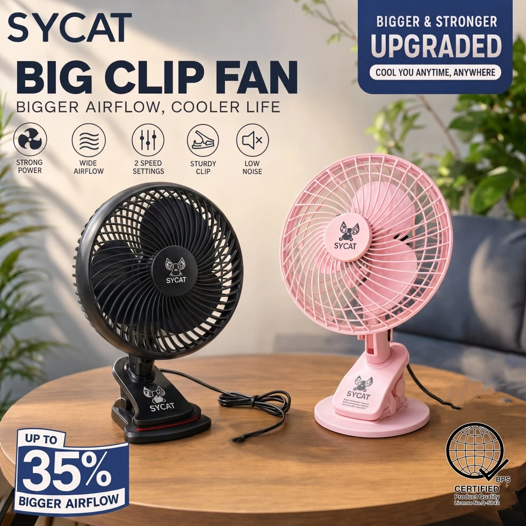 64% OFF Desktop Fan Portable Shaking Head Three Blade Folding Table Clip Fan Mini Baby Clip Fan