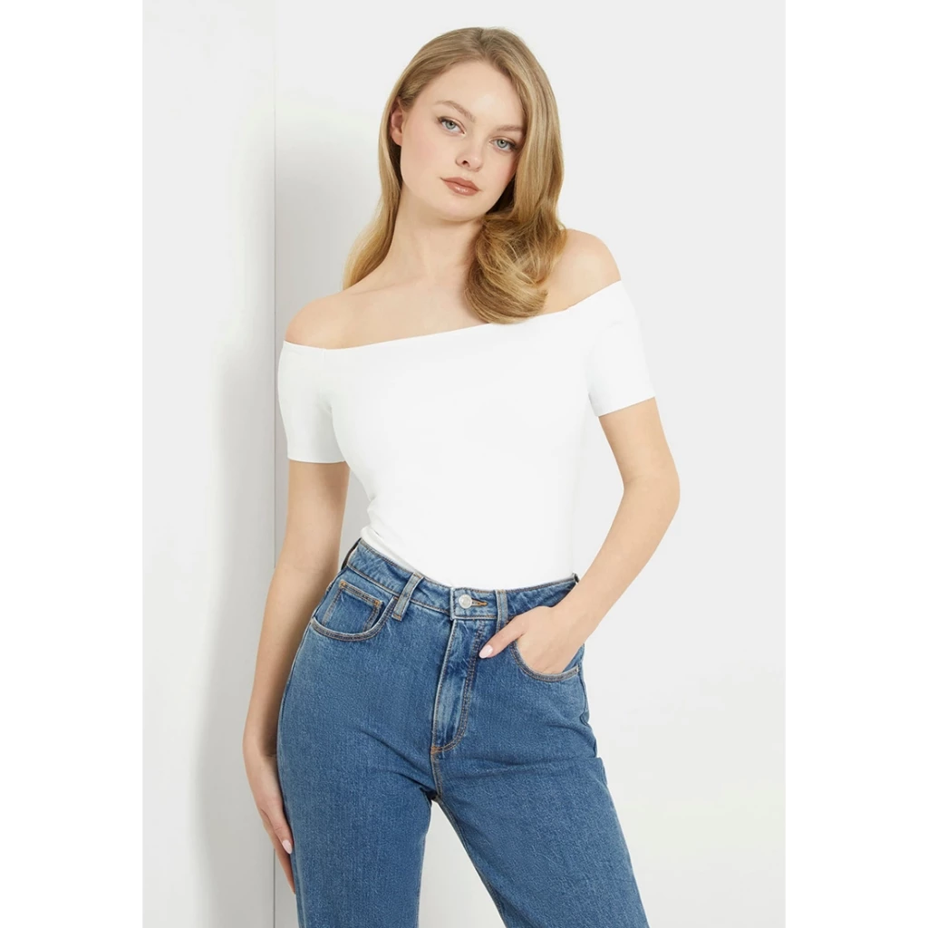 69% OFF Guess Off Shoulder Cristal Bodysuit