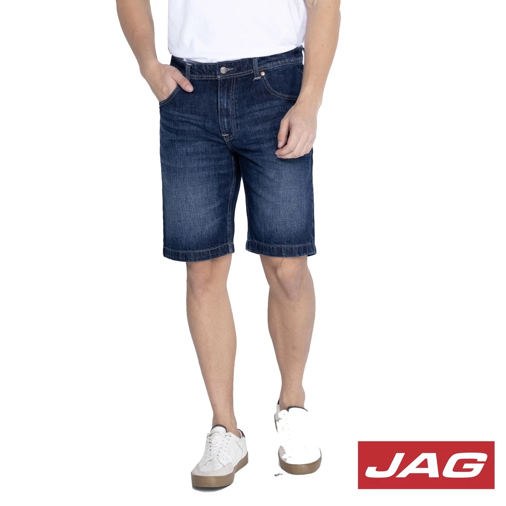 39% OFF Jag Men's Denim Slim Fit Shorts - Blue Luster Casual Trendy Shorts