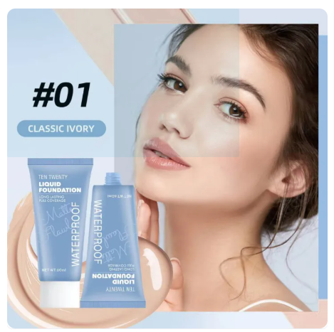 61% OFF BUY 1 TAKE 1 Matte Flawless Waterproof Liquid Foundation Full Coverage Concealer for Long-lasting Makeup (60ml)