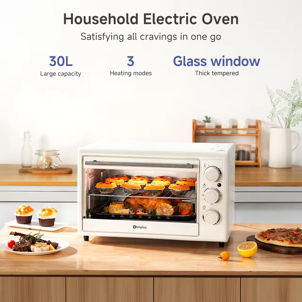 46% OFF Simplus 12L/30L Electric Oven Multifunctional Household Oven  Kitchen Oven Household Oven Baking Bread