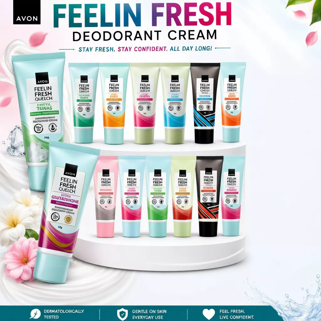 54% OFF Avon Feelin Fresh Quelch Deodorant – Fast-Dry, No-Stain Spray for Odor-Free Confidence All Day 55g
