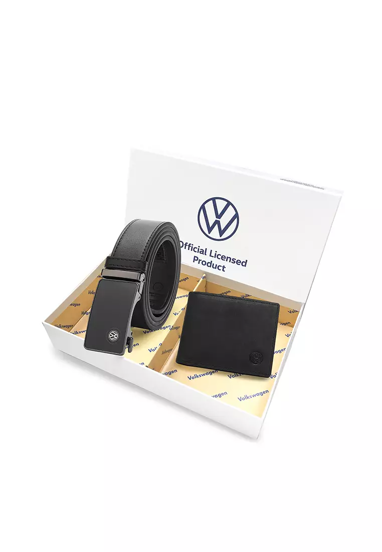 47% OFF Gift Set - Genuine Leather RFID Wallet + 40mm Automatic Belt - Black