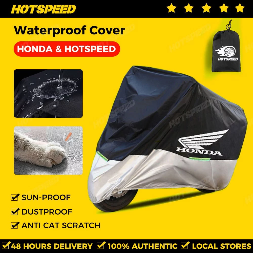 49% OFF HOTSPEED Motorcycle Cover Waterproof for Honda Click Universal 210D All Season Motor Cover Waterproof