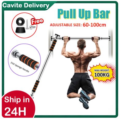46% OFF 【Max Support 100KG】Doorway Pull Up Bar Home Gym Adjustable for 60-100cm Horizontal Bars Fitness