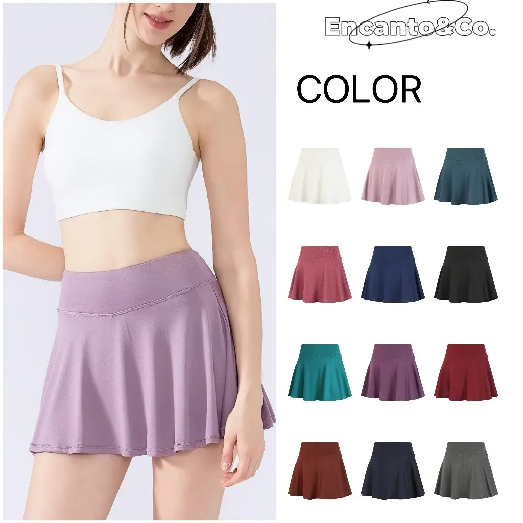 42% OFF High-waisted Sports Skirt with Pocket Suitable for Women's Volleyball Running Yoga Gym Quick-drying Dress Size S-3XL