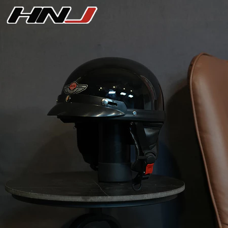 48% OFF HNJ XT-02 Retro Harley Motorcycle Helmet Half Face Vintage Bike Motor Helmet