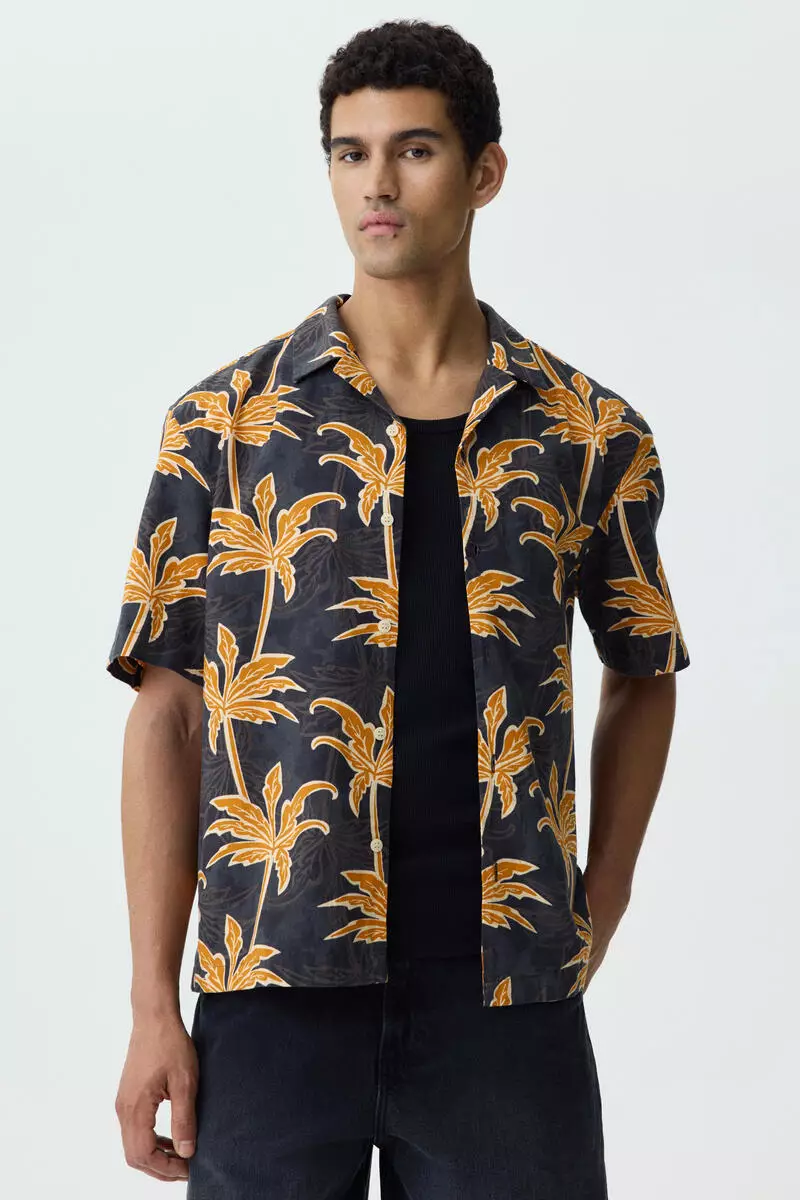 57% OFF Relaxed Fit Cotton resort shirt