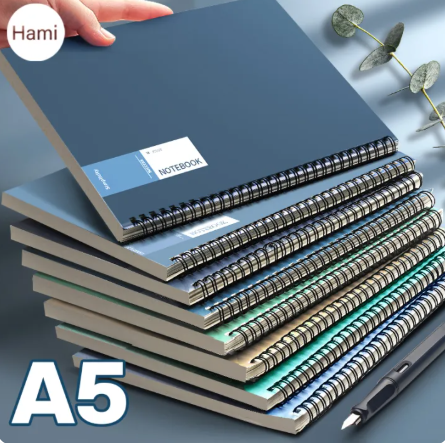 63% OFF Hami 5Pc A5 Spiral Notebook Set Morandi Solid Colors Spring Notebook Aesthetic NoteBook Student Thickened Notepad 60 Sheets