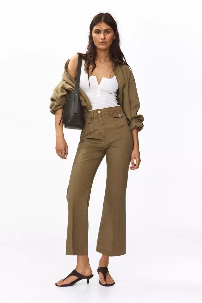 69% OFF Flared ankle-length trousers