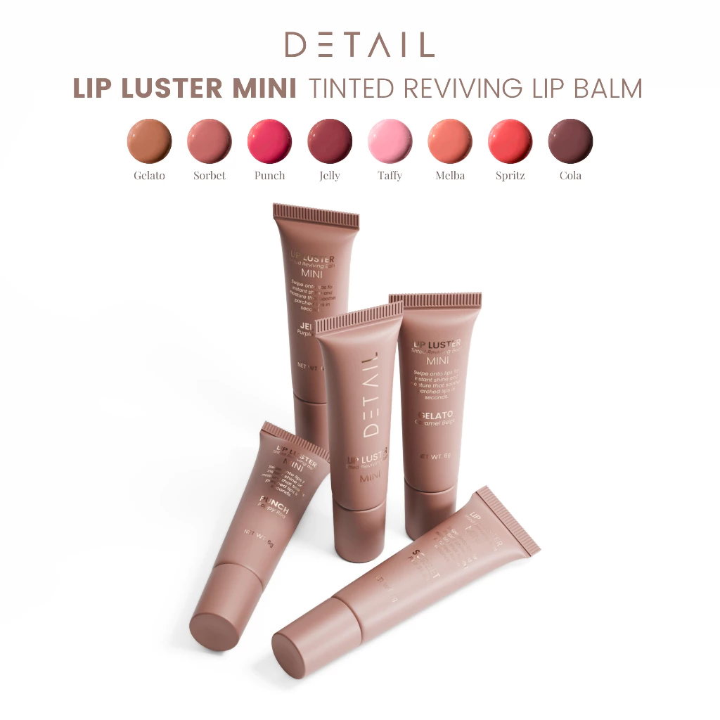 50% OFF DETAIL Lip Luster Mini (Tinted Reviving Balm, Nourishing Formula)