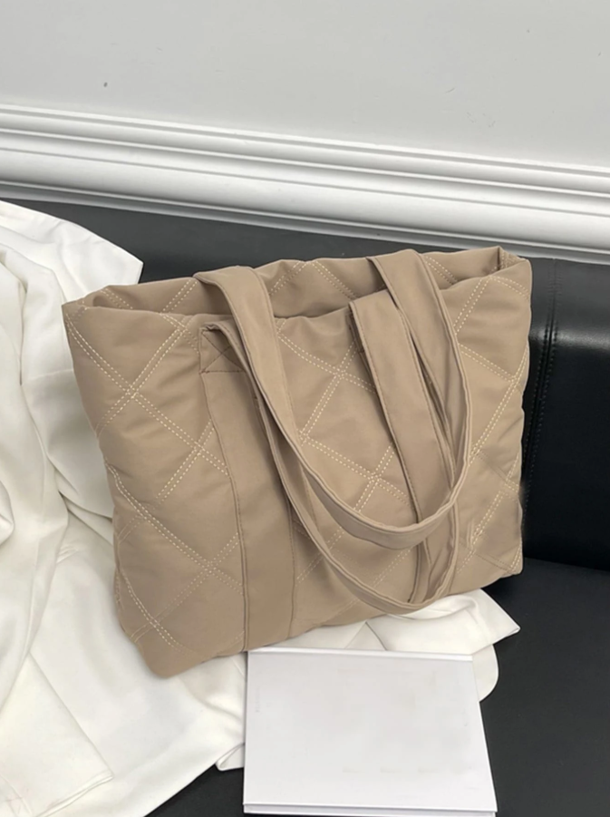 15% OFF Lightweight,Business Casual Argyle Quilted Shoulder Tote Bag For Teen Girls Women College Students,Rookies & White-Collar Workers Perfect For Office,College,Work,Business,Commute,Outdoors, Travel, Outing