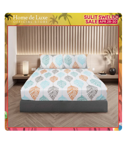 63% OFF [Classic Collection 3in1] Home de Luxe 3in1 Sheet Set - 1 Fitted Sheet & 2 Pillowcases - (Single/Double/Queen/King)