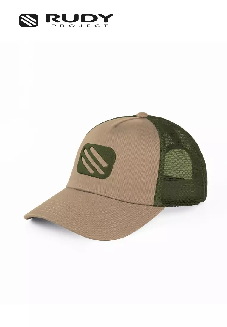 30% OFF Emblem Logo Trucker Cap – Khaki | Mesh | Performance Headwear