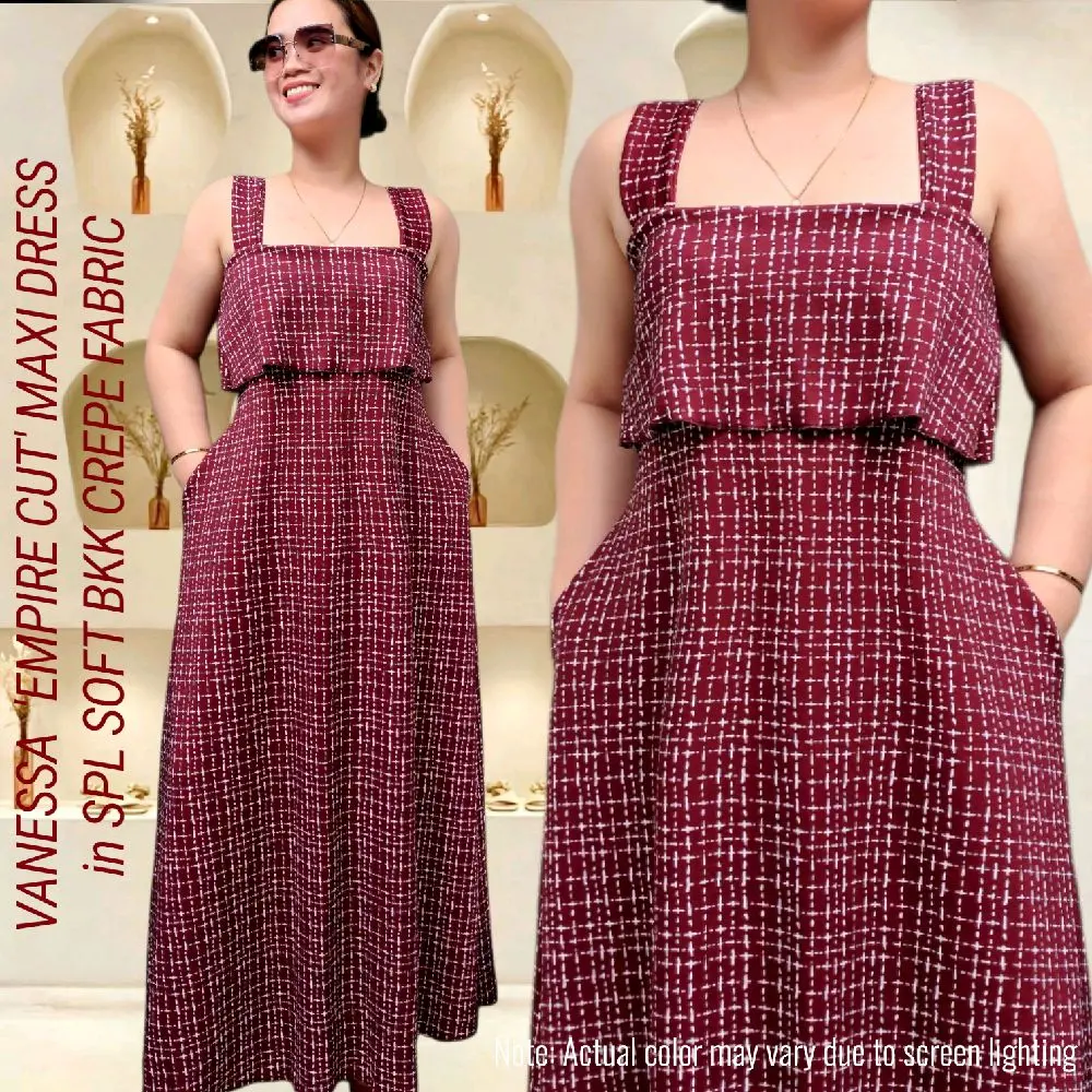 62% OFF XIXI&CO VANESSA 'EMPIRE CUT' MAXI DRESS IN SPL SOFT CREPE FABRIC