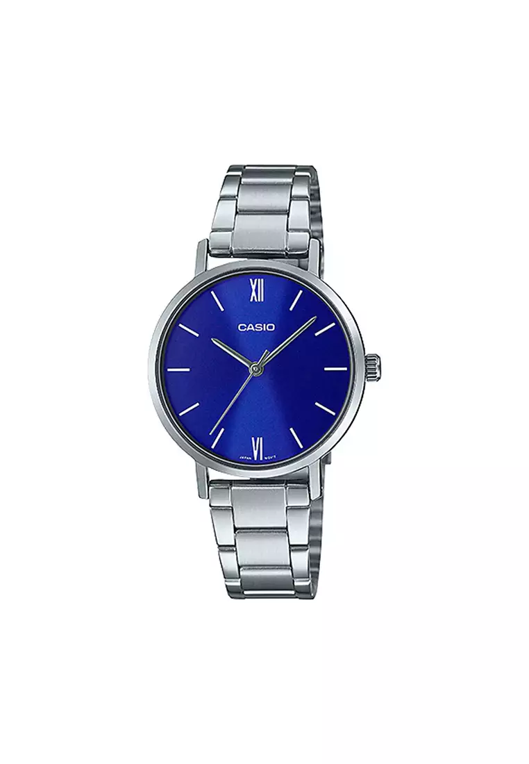 50% OFF Women Analog Watch LTP-VT02D-2A Silver Stainless Steel Strap