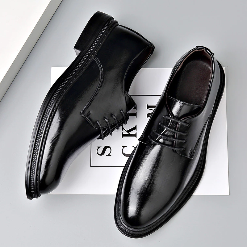 54% OFF Men's Genuine Leather Shoes Formal Office Shoes British Casual Shoes Soft Wedding Shoes School Shoes