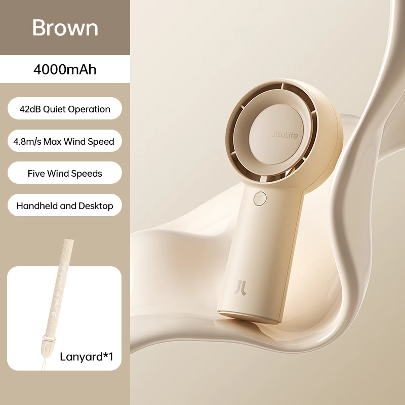 43% OFF JISULIFE Handheld Fan Life5 Plus Mini Portable Hand Fan 16H USB Rechargeable Personal Battery Operated 5-Speed Small Pocket Fan