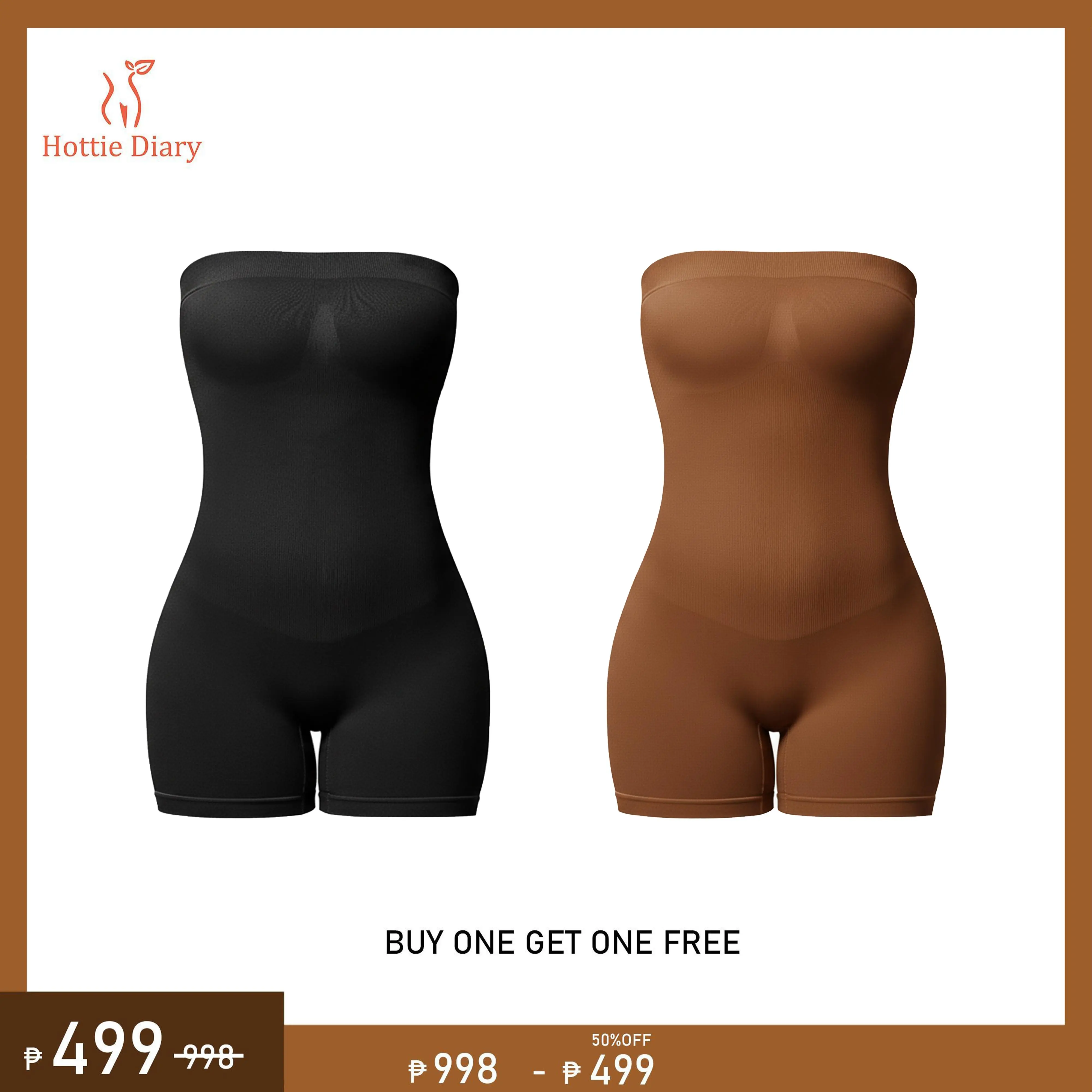 62% OFF [Hottie Diary] Buy One Get One Free Seamless One-Piece Underwear Tube Bodysuit Tank Top Compression Shapewear Removable Shoulder Strap Cami Full Body Shaper  Womenswear Adjustable Lady Comfort