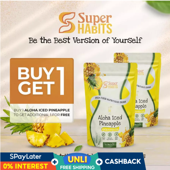 Buy 1 Get 1 Sugar Free Super Habit Aloha Pineapple Drink
