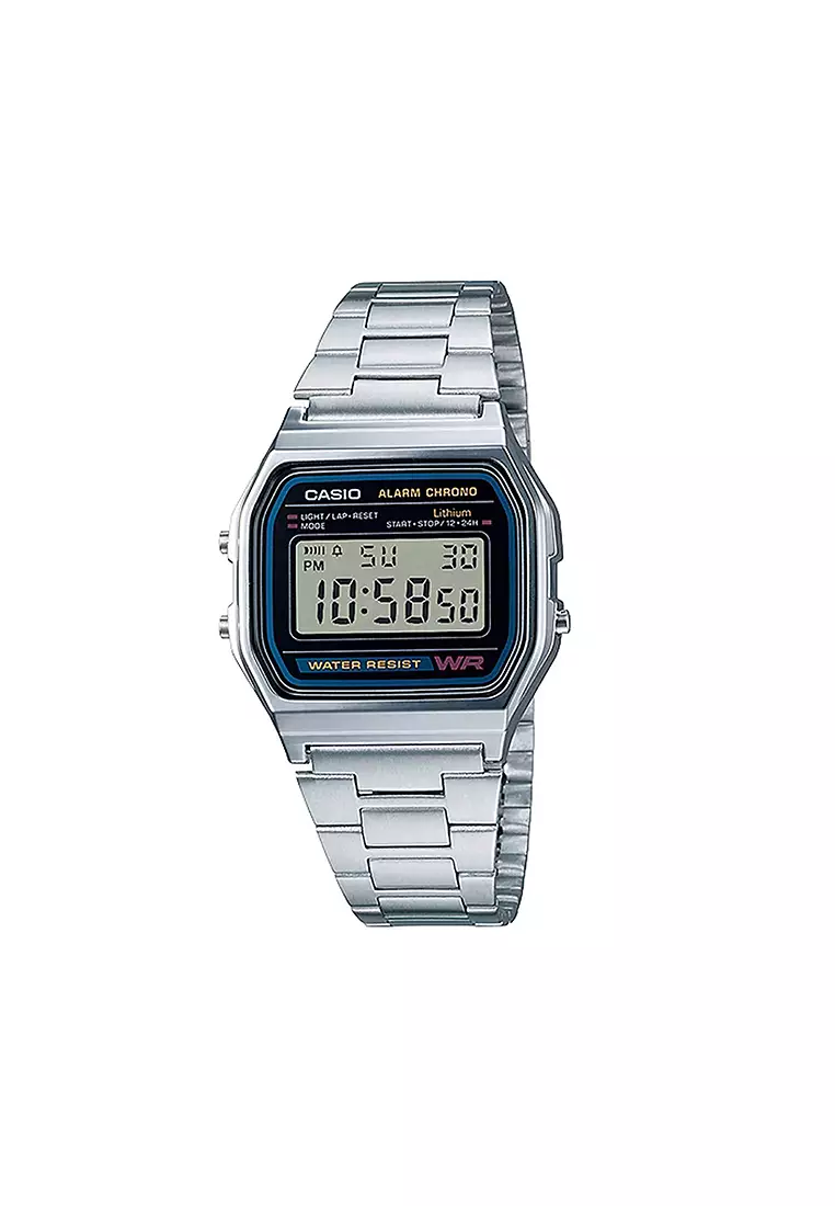 55% OFF Men's Vintage A158WA-1 Stainless Steel Band Digital Watch