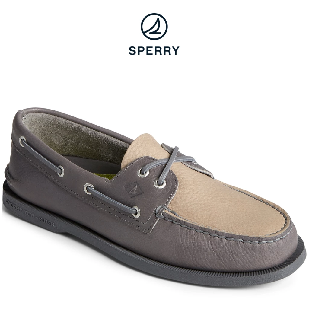 49% OFF Men's Authentic Original™ Tumbled Boat Shoe Grey (STS25291)