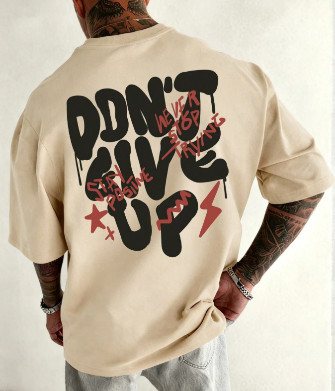 9% OFF Men's Casual Letter Print Round Neck Short Sleeve T-Shirt, Summer