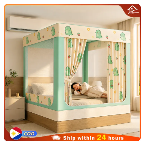 65% OFF Cozy Home Mosquito Net Zipper Cube Mosquito Net 360-Degree Anti Mosquito With Curtain Family Size Kulambo 1.2/1.5/1.8/2m