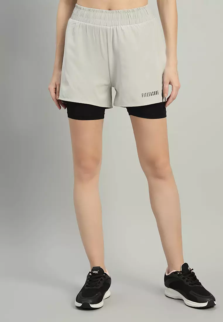 86% OFF Fitleasure Women's DualFlex 2-in-1 Training Shorts