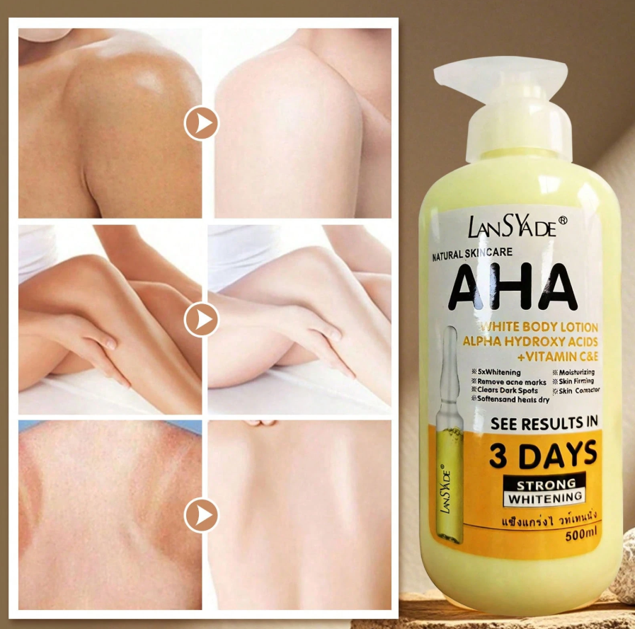 10% OFF 500ml AHA VC Soothing & Intensive Body Lotion, Enriched With Hydroxy Acids, Vitamin C & E, Brightening & Moisturizing, Mother's Day Gift, Women's Gift, Holiday Gift