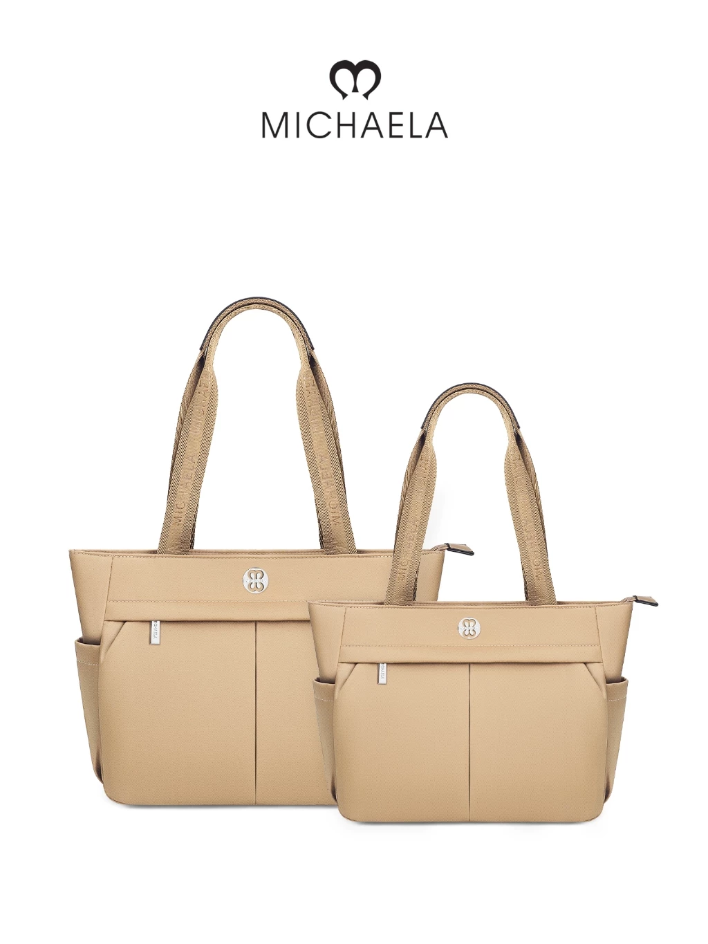 52% OFF MICHAELA Refined Re-Nylon Tote Bag Spacious Water Resistant Weekend Bag for Work Travel HB7508092 XD
